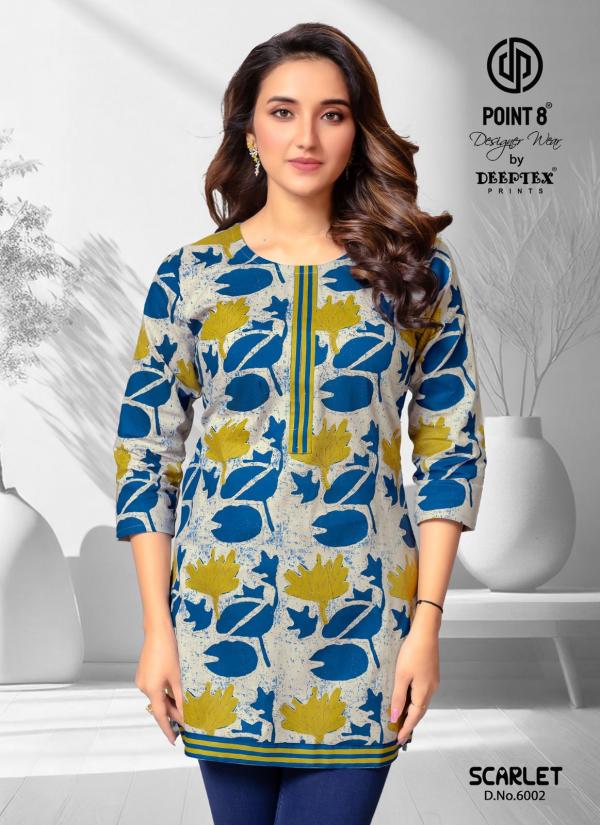 Deeptex Scarlet Vol 6 Cotton Poplin Short Kurti Collection